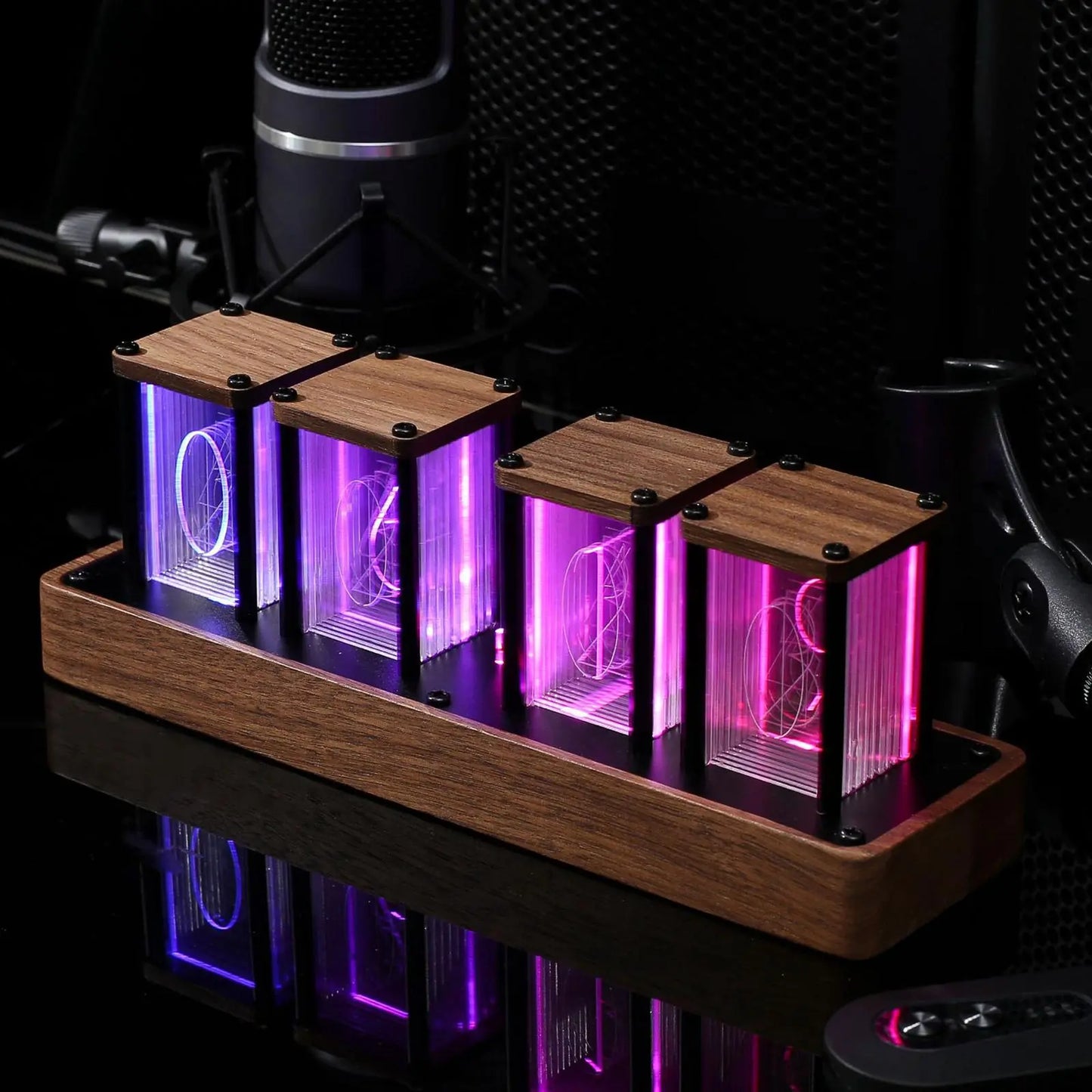 Nixie Tube Alarm Clock with Colorful LED's