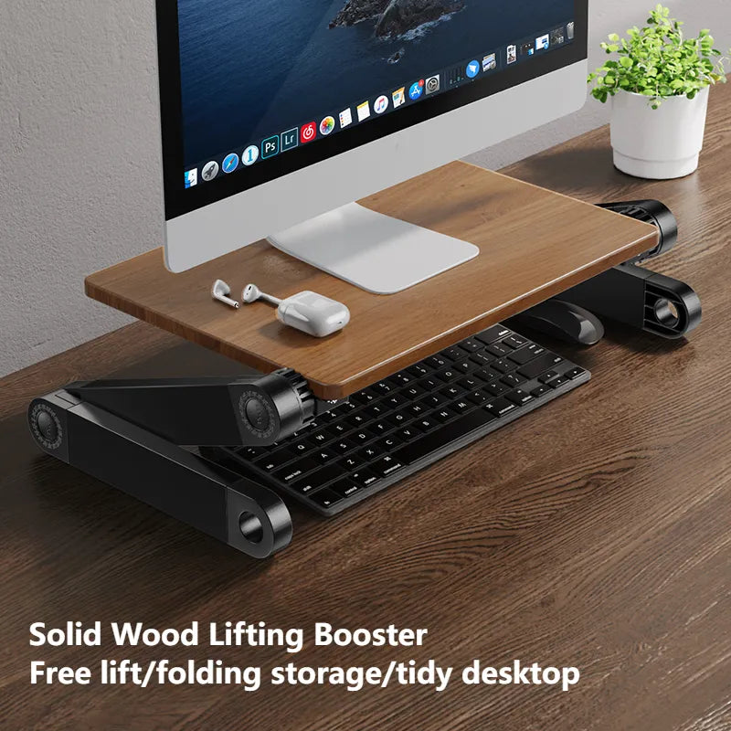 Adjustable Solid Wood Moniter/Laptop Stand