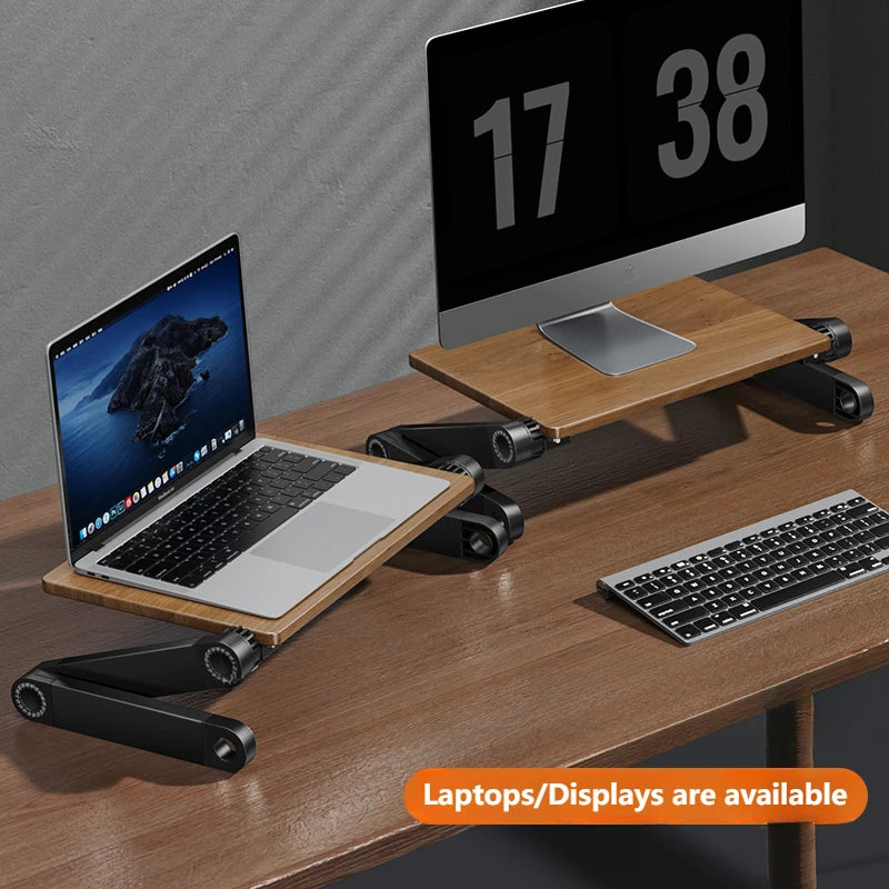 Adjustable Solid Wood Moniter/Laptop Stand