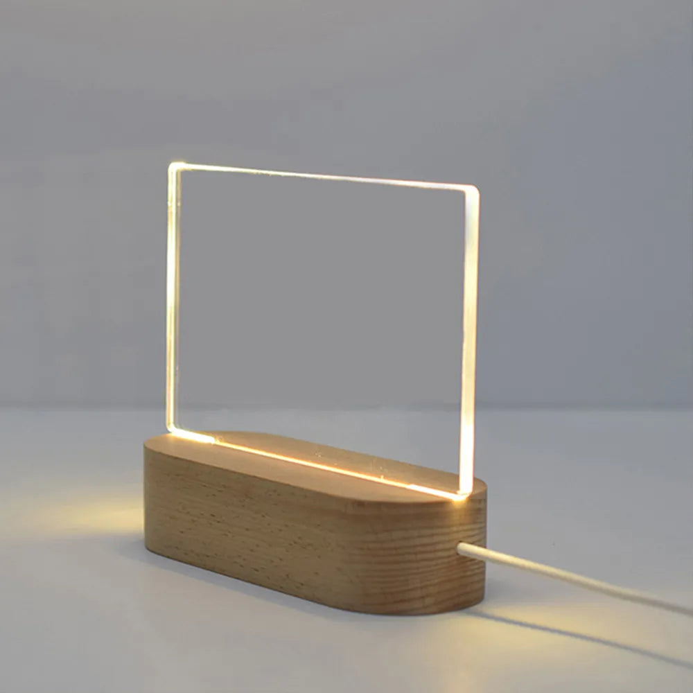 LED Wood Note Message Board