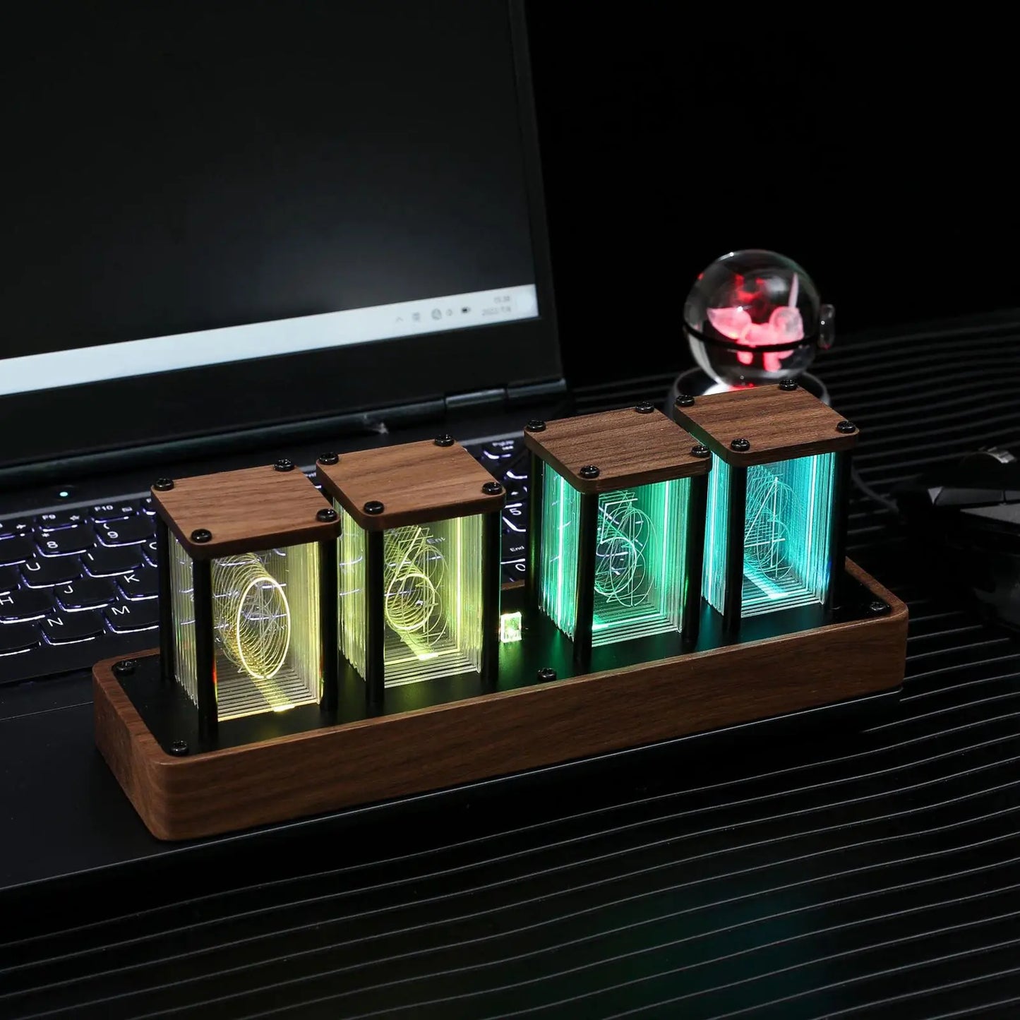 Nixie Tube Alarm Clock with Colorful LED's