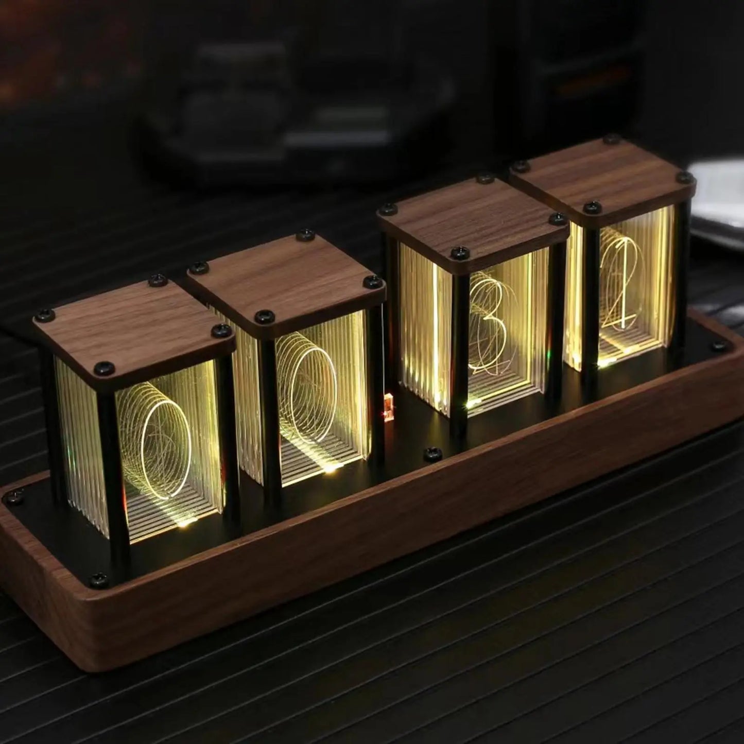 Nixie Tube Alarm Clock with Colorful LED's