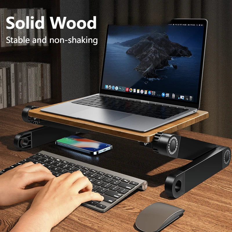 Adjustable Solid Wood Moniter/Laptop Stand