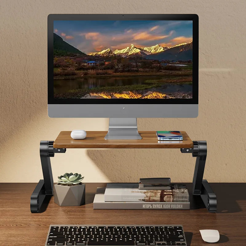 Adjustable Solid Wood Moniter/Laptop Stand